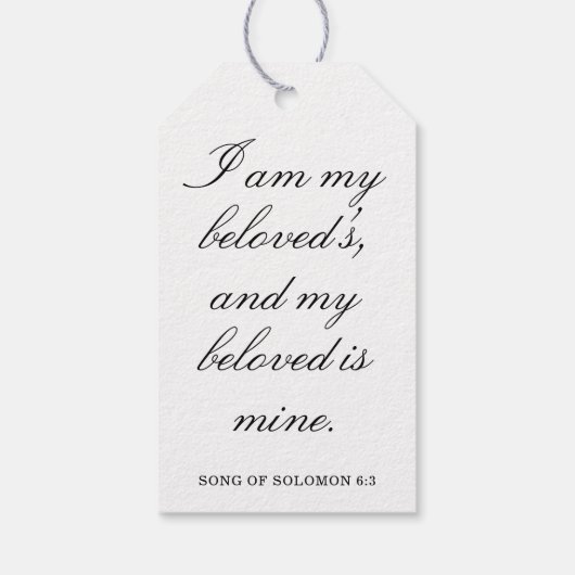 Scripture Wedding Centerpiece, Bridal Shower Decor Cadeaulabel (Achterkant)