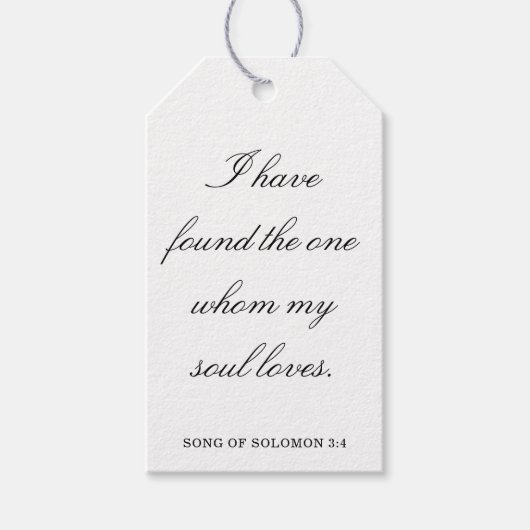 Scripture Wedding Centerpiece, Bridal Shower Decor Cadeaulabel (Voorkant)