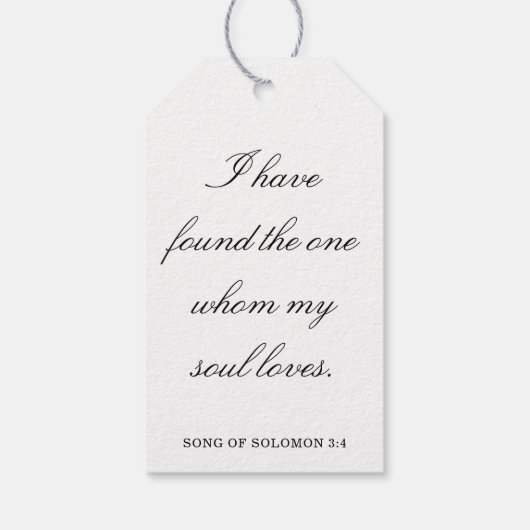 Scripture Wedding Centerpiece, Bridal Shower Decor Cadeaulabel (Achterkant)