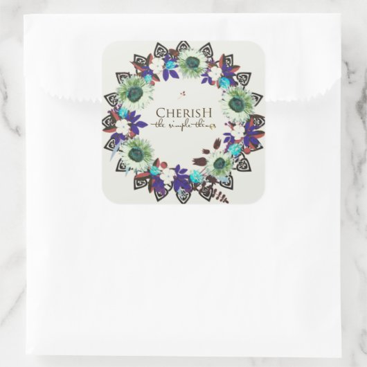 Scriptversie Verse Spiritueel berichtKoninkrijk Vierkante Sticker (Tas)