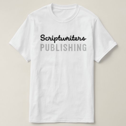 Scriptwriters die Zwart/Zilver Ice T-Shirt publice (Design voorkant)