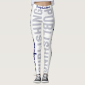 Scriptwriters Publiceren Navy Blue/Grey Leggings (Voorkant)