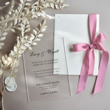 Scripty Black & White Modern Huwelijksuitnodiging