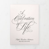 Scripty Celebration of Life Program Drieluik Uitnodiging (Cover)