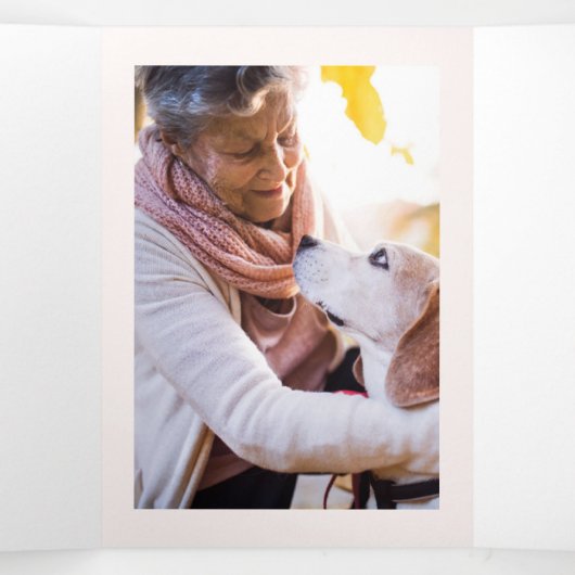 Scripty Celebration of Life Program Drieluik Uitnodiging (Binnenkant midden)