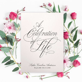 Scripty Celebration of Life Program Drieluik Uitnodiging