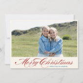 Scripty Prettig Kerstmis Multi Foto Feestdagenkaart (Voorkant)