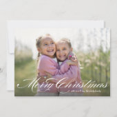 Scripty Prettig Kerstmis Multi Foto Feestdagenkaart (Voorkant)