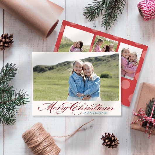 Scripty Prettig Kerstmis Multi Foto Feestdagenkaart