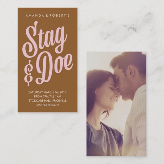 Scripty Stag & Doe Ticket (Voorkant / Achterkant)