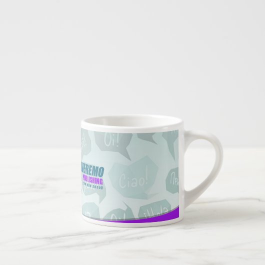 Scriveremo logo en achtergrond espresso kop (Rechts)