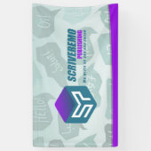 Scriveremo logo en achtergrond spandoek (Verticaal)