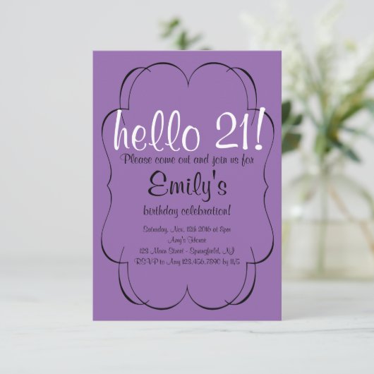 Scroll Birthday Kaart (Staand voorkant)