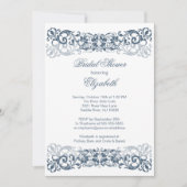  Scroll Bridal Shower Invitation Elegant Kaart (Voorkant)