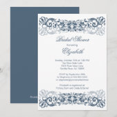  Scroll Bridal Shower Invitation Elegant Kaart (Voorkant / Achterkant)