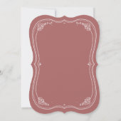 Scroll bruiloft uitnodiging | Marsala (Achterkant)