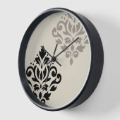 Scroll Damask Art I Black Taupe Cream (Hoek)