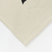 Scroll Damask Art I Black Taupe Cream Fleece Deken (Hoek)