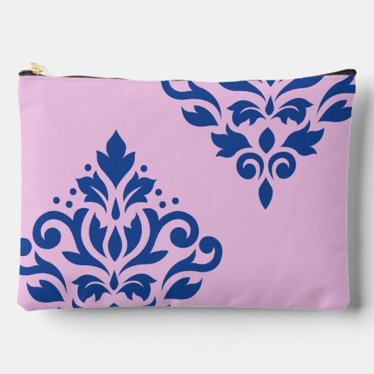 Scroll Damask Art I Blauw op Roze Etui (Voorkant)