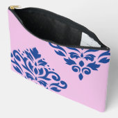 Scroll Damask Art I Blauw op Roze Etui (Open)