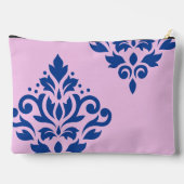 Scroll Damask Art I Blauw op Roze Etui (Achterkant)