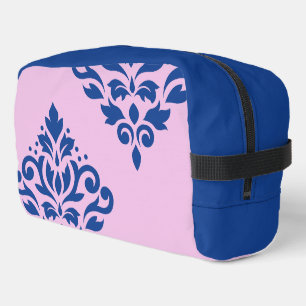 Scroll Damask Art I Blauw op Roze Toilettasje