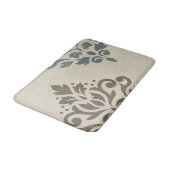 Scroll Damask Art I Blauwgroen-grijs zand Badmat (Gekanteld)