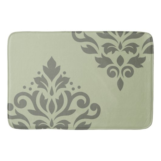 Scroll Damask Art I Do op LT Green Badmat (Voorkant)