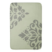 Scroll Damask Art I Do op LT Green Badmat (Voorkant Verticaal)