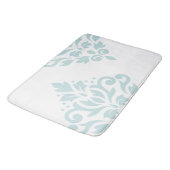 Scroll Damask Art I Duck Ei Blauw op Wit Badmat (Gekanteld)