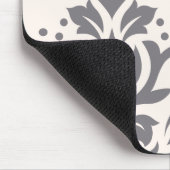 Scroll Damask Art I Grey op Cream Muismat (Hoek)