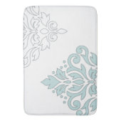 Scroll Damask Art I (lijn) Ei Blauw Grijs Wt Badmat (Voorkant Verticaal)