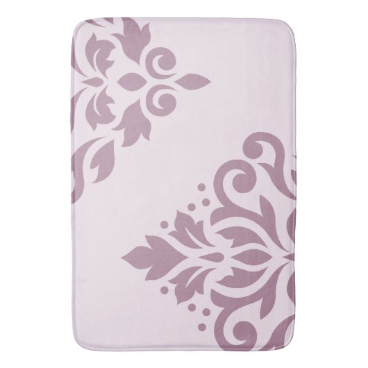 Scroll Damask Art I Mauve op Roze Badmat (Voorkant Verticaal)