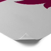 Scroll Damask Art I Plum Pink Grey Poster (Hoek)