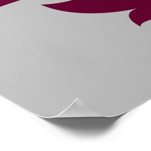 Scroll Damask Art I Plum Pink Grey Poster (Hoek)