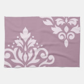 Scroll Damask Art I Roze op Mauve Theedoek (Horizontaal)
