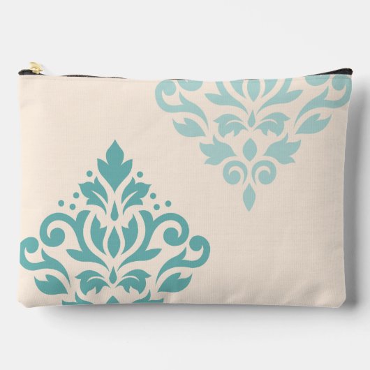 Scroll Damask Art I Teals op Cream Etui (Voorkant)