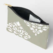 Scroll Damask Art I White on Green Etui (Open)