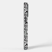 Scroll Damask Black op White Pattern Case-Mate iPhone Case (Achterkant / Rechts)