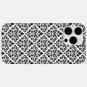 Scroll Damask Black op White Pattern Case-Mate iPhone Case (Achterkant (horizontaal))