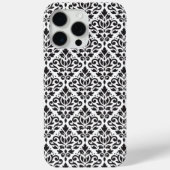 Scroll Damask Black op White Pattern Case-Mate iPhone Case (Achterkant)