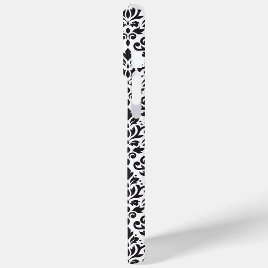 Scroll Damask Black op White Pattern Case-Mate iPhone Case (Achterkant / Links)