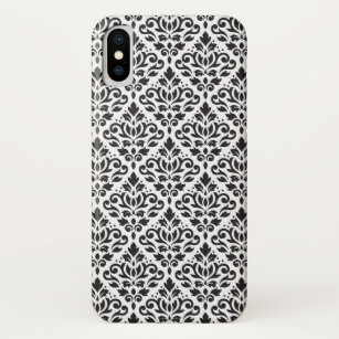 Scroll Damask Black op White Pattern Case-Mate iPhone Case