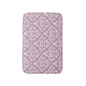 Scroll Damask Groot Patroon Roze op Mauve Badmat (Voorkant Verticaal)