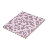 Scroll Damask Grote Design Mauve op Roze Tegeltje (Zijkant)