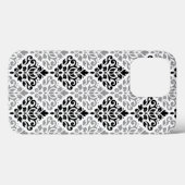Scroll Damask Grote Patroon Zwart Grijs Wit Case-Mate iPhone Case (Achterkant (horizontaal))