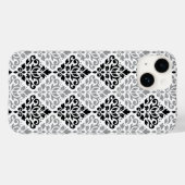 Scroll Damask Grote Patroon Zwart Grijs Wit Case-Mate iPhone Case (Achterkant (horizontaal))