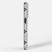 Scroll Damask Grote Patroon Zwart Grijs Wit Case-Mate iPhone Case (Achterkant / Rechts)