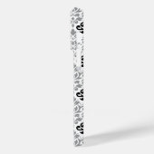 Scroll Damask Grote Patroon Zwart Grijs Wit Case-Mate iPhone Case (Achterkant / Links)