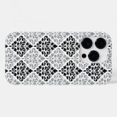 Scroll Damask Grote Patroon Zwart Grijs Wit Case-Mate iPhone Case (Achterkant (horizontaal))